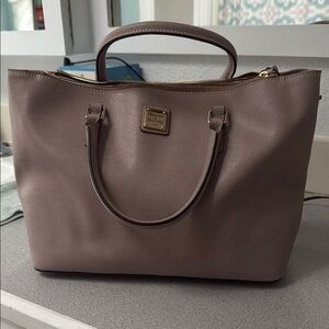 Dooney & Bourke Taupe Leather Tote Bag